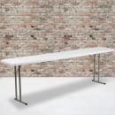 Flash Furniture DAD-YCZ-244-2-GW-GG Rectangular Folding Table w/ Granite White Plastic Top - 96"W x 18"D x 29"H thumbnail 5