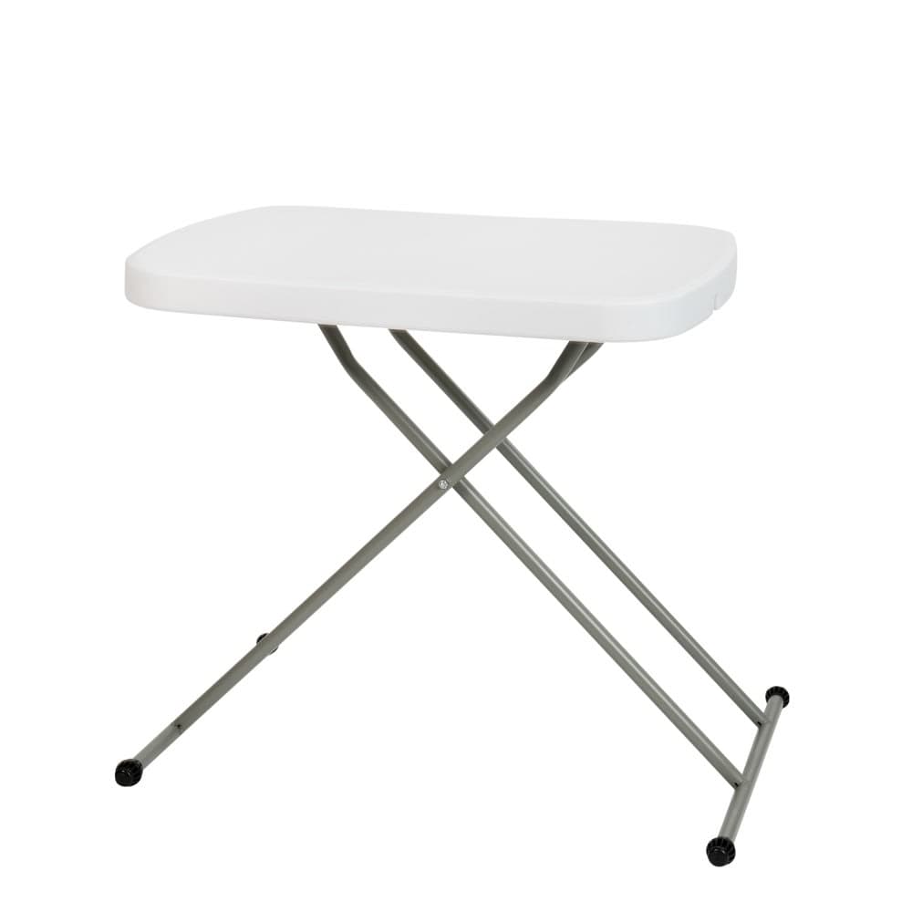 Flash Furniture DAD-YCZ-66X-GW-GG 25 1/2" Rectangular Folding Table w/ Granite White Plastic Top, 21" to 27"H