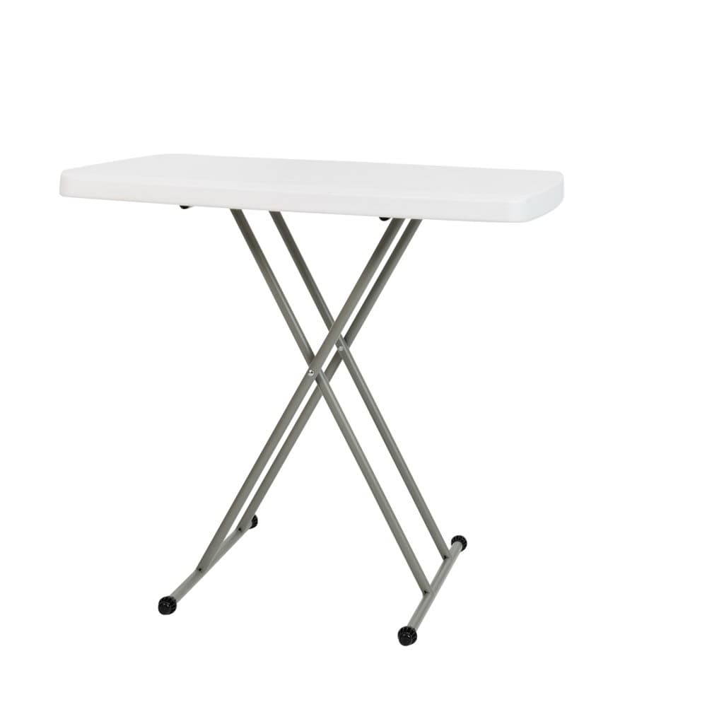 Flash Furniture DAD-YCZ-76X-GW-GG 30 1/4" Rectangular Folding Table w/ Granite White Plastic Top, 18 5/8" to 28 3/4"H