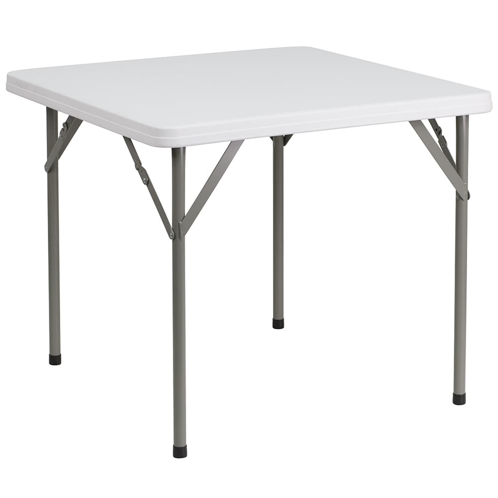 Flash Furniture DAD-YCZ-86-GG 34 1/4" Square Folding Table w/ Granite White Plastic Top, 29 1/2"H