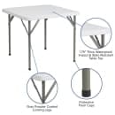Flash Furniture DAD-YCZ-86-GG 34 1/4" Square Folding Table w/ Granite White Plastic Top, 29 1/2"H thumbnail 2