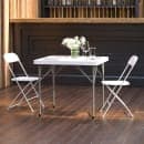 Flash Furniture DAD-YCZ-86-GG 34 1/4" Square Folding Table w/ Granite White Plastic Top, 29 1/2"H thumbnail 5