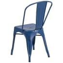 Flash Furniture ET-3534-AB-GG Stacking Chair w/ Vertical Slat Back - Distressed Metal, Antique Blue thumbnail 4