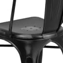 Flash Furniture ET-3534-BK-GG Stacking Chair w/ Vertical Slat Back - Distressed Metal, Black thumbnail 8