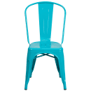 Flash Furniture ET-3534-CB-GG Stacking Chair w/ Vertical Slat Back - Metal, Crystal Teal thumbnail 5