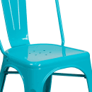 Flash Furniture ET-3534-CB-GG Stacking Chair w/ Vertical Slat Back - Metal, Crystal Teal thumbnail 7
