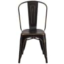 Flash Furniture ET-3534-COP-GG Stacking Chair w/ Vertical Slat Back - Distressed Metal, Copper thumbnail 5