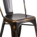 Flash Furniture ET-3534-COP-GG Stacking Chair w/ Vertical Slat Back - Distressed Metal, Copper thumbnail 7