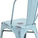Flash Furniture ET-3534-DB-GG Stacking Chair w/ Vertical Slat Back - Distressed Metal, Blue Green thumbnail 8