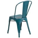 Flash Furniture ET-3534-KB-GG Stacking Chair w/ Vertical Slat Back - Distressed Metal, Kelly Blue thumbnail 4