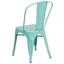 Flash Furniture ET-3534-MINT-GG Stacking Chair w/ Vertical Slat Back - Metal, Mint thumbnail 4
