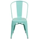 Flash Furniture ET-3534-MINT-GG Stacking Chair w/ Vertical Slat Back - Metal, Mint thumbnail 5