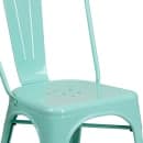 Flash Furniture ET-3534-MINT-GG Stacking Chair w/ Vertical Slat Back - Metal, Mint thumbnail 7