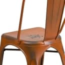 Flash Furniture ET-3534-OR-GG Stacking Chair w/ Vertical Slat Back - Distressed Metal, Orange thumbnail 8