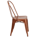 Flash Furniture ET-3534-POC-GG Stacking Chair w/ Vertical Slat Back - Metal, Copper thumbnail 3