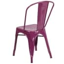 Flash Furniture ET-3534-PUR-GG Stacking Chair w/ Vertical Slat Back - Metal, Purple thumbnail 4