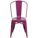 Flash Furniture ET-3534-PUR-GG Stacking Chair w/ Vertical Slat Back - Metal, Purple thumbnail 5