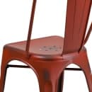 Flash Furniture ET-3534-RD-GG Stacking Chair w/ Vertical Slat Back - Distressed Metal, Kelly Red thumbnail 8