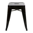 Flash Furniture ET-BT3503-18-BLK-GG Stacking Backless Dining Stool - Iron, Black thumbnail 5