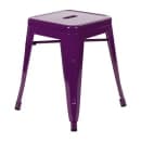 Flash Furniture ET-BT3503-18-PR-GG Stacking Backless Dining Stool - Iron, Purple thumbnail 5
