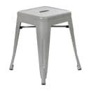 Flash Furniture ET-BT3503-18-SIL-GG Stacking Backless Dining Stool - Iron, Silver thumbnail 5