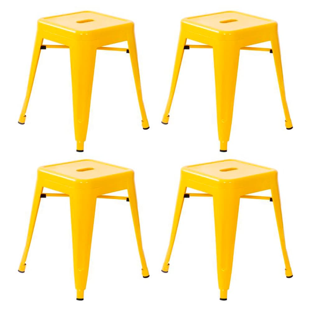 Flash Furniture ET-BT3503-18-YL-GG Stacking Backless Dining Stool - Iron, Yellow