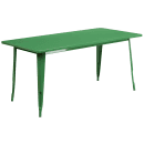 Flash Furniture ET-CT005-4-30-GN-GG Rectangular Table & (4) Chair Set - 63"W x 31 1/2"D x 29 1/2"H, Steel, Green thumbnail 2