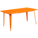 Flash Furniture ET-CT005-4-30-OR-GG Rectangular Table & (4) Chair Set - 63"W x 31 1/2"D x 29 1/2"H, Steel, Orange thumbnail 2