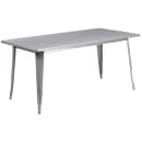 Flash Furniture ET-CT005-4-30-SIL-GG Rectangular Table & (4) Chair Set - 63"W x 31 1/2"D x 29 1/2"H, Steel, Silver thumbnail 2