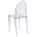 Flash Furniture FH-111-APC-CLR-GG Ghost Side Chair w/ Plain Back - Polycarbonate, Transparent Crystal thumbnail 4
