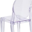 Flash Furniture FH-111-APC-CLR-GG Ghost Side Chair w/ Plain Back - Polycarbonate, Transparent Crystal thumbnail 8