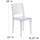 Flash Furniture FH-121-APC-GG Stacking Side Chair w/ Plain Back - Polycarbonate, Transparent Crystal thumbnail 2
