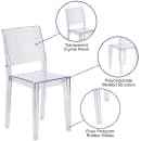 Flash Furniture FH-121-APC-GG Stacking Side Chair w/ Plain Back - Polycarbonate, Transparent Crystal thumbnail 6