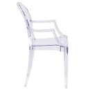 Flash Furniture FH-124-APC-CLR-GG Ghost Arm Chair w/ Plain Back - Polycarbonate, Transparent Crystal thumbnail 3