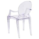 Flash Furniture FH-124-APC-CLR-GG Ghost Arm Chair w/ Plain Back - Polycarbonate, Transparent Crystal thumbnail 4