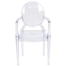 Flash Furniture FH-124-APC-CLR-GG Ghost Arm Chair w/ Plain Back - Polycarbonate, Transparent Crystal thumbnail 5