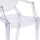Flash Furniture FH-124-APC-CLR-GG Ghost Arm Chair w/ Plain Back - Polycarbonate, Transparent Crystal thumbnail 7