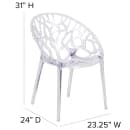 Flash Furniture FH-156-APC-GG Stacking Side Chair w/ Cutout Back - Polycarbonate, Transparent Crystal thumbnail 2