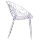 Flash Furniture FH-156-APC-GG Stacking Side Chair w/ Cutout Back - Polycarbonate, Transparent Crystal thumbnail 3