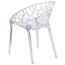 Flash Furniture FH-156-APC-GG Stacking Side Chair w/ Cutout Back - Polycarbonate, Transparent Crystal thumbnail 4