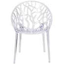 Flash Furniture FH-156-APC-GG Stacking Side Chair w/ Cutout Back - Polycarbonate, Transparent Crystal thumbnail 5