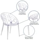 Flash Furniture FH-156-APC-GG Stacking Side Chair w/ Cutout Back - Polycarbonate, Transparent Crystal thumbnail 6