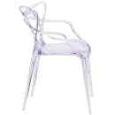 Flash Furniture FH-173-APC-GG Stacking Side Chair w/ Cutout Back - Polycarbonate, Transparent Crystal thumbnail 3