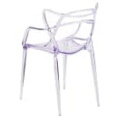 Flash Furniture FH-173-APC-GG Stacking Side Chair w/ Cutout Back - Polycarbonate, Transparent Crystal thumbnail 4