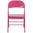 Flash Furniture HF3-FUCHSIA-GG Steel Folding Chair - Fuchsia thumbnail 5