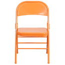 Flash Furniture HF3-ORANGE-GG Steel Folding Chair - Orange thumbnail 5
