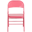 Flash Furniture HF3-PINK-GG Steel Folding Chair - Pink thumbnail 5