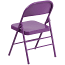 Flash Furniture HF3-PUR-GG Steel Folding Chair - Purple thumbnail 4