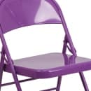 Flash Furniture HF3-PUR-GG Steel Folding Chair - Purple thumbnail 7
