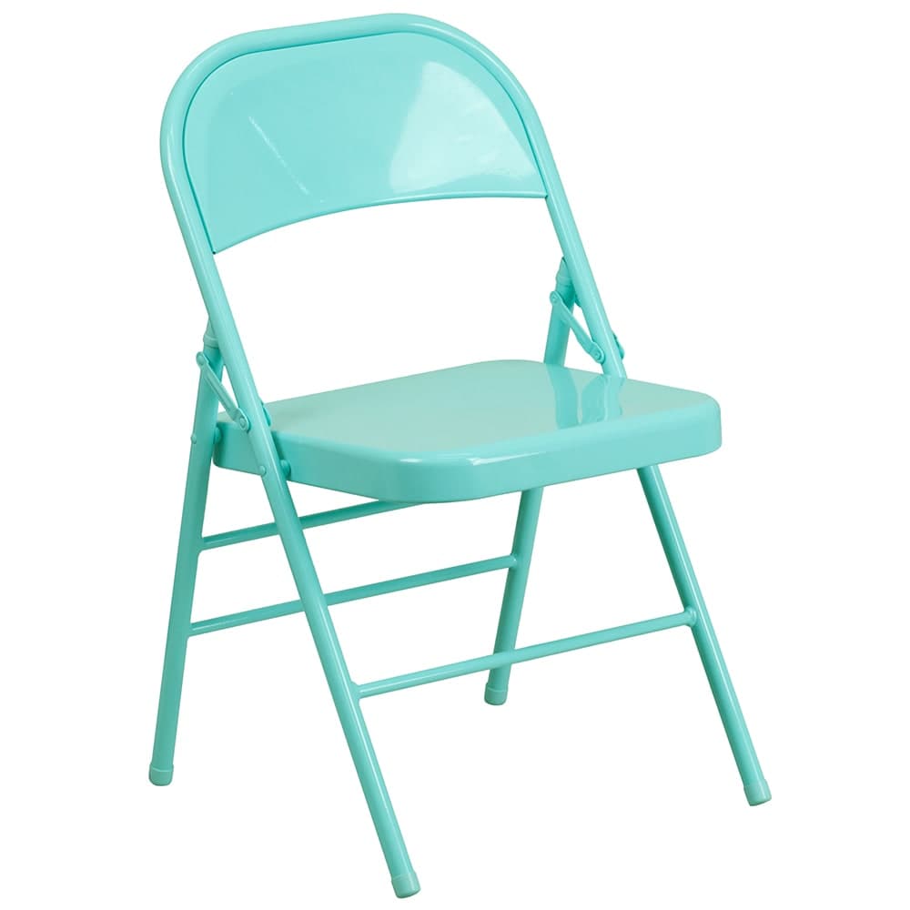 Flash Furniture HF3-TEAL-GG Steel Folding Chair - Teal